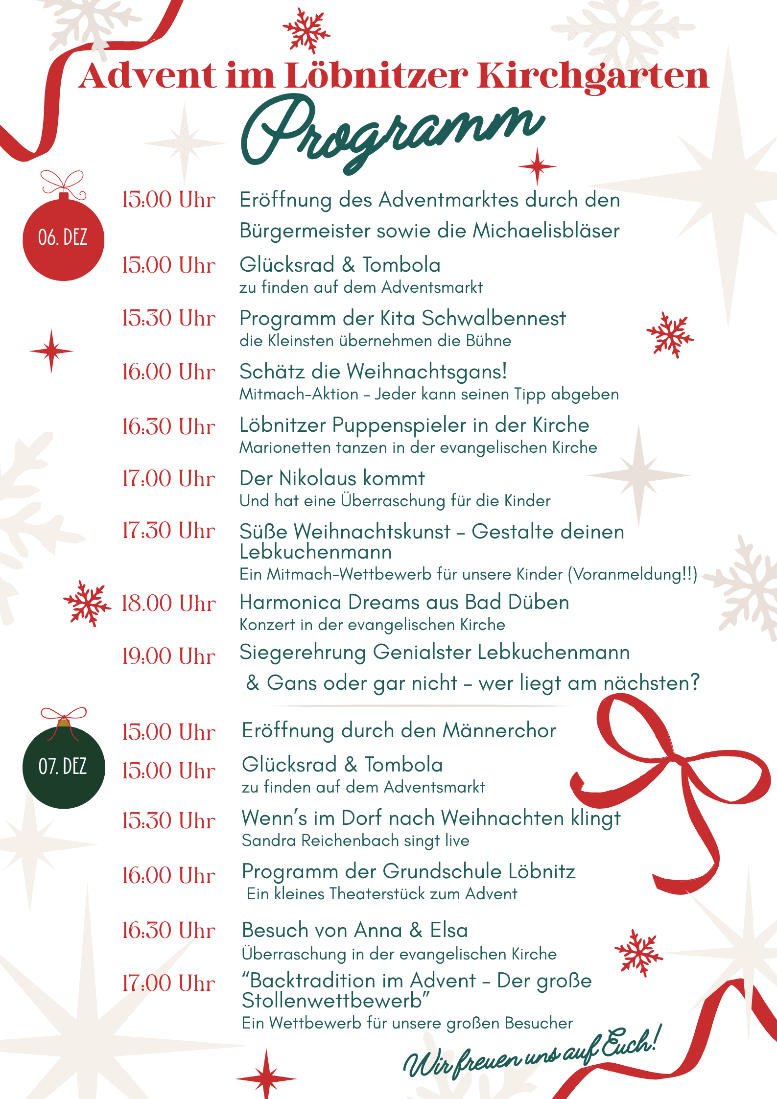 21. Löbnitzer Adventsmarkt im Kirchgarten “Ave von Schönfeld” 2025
