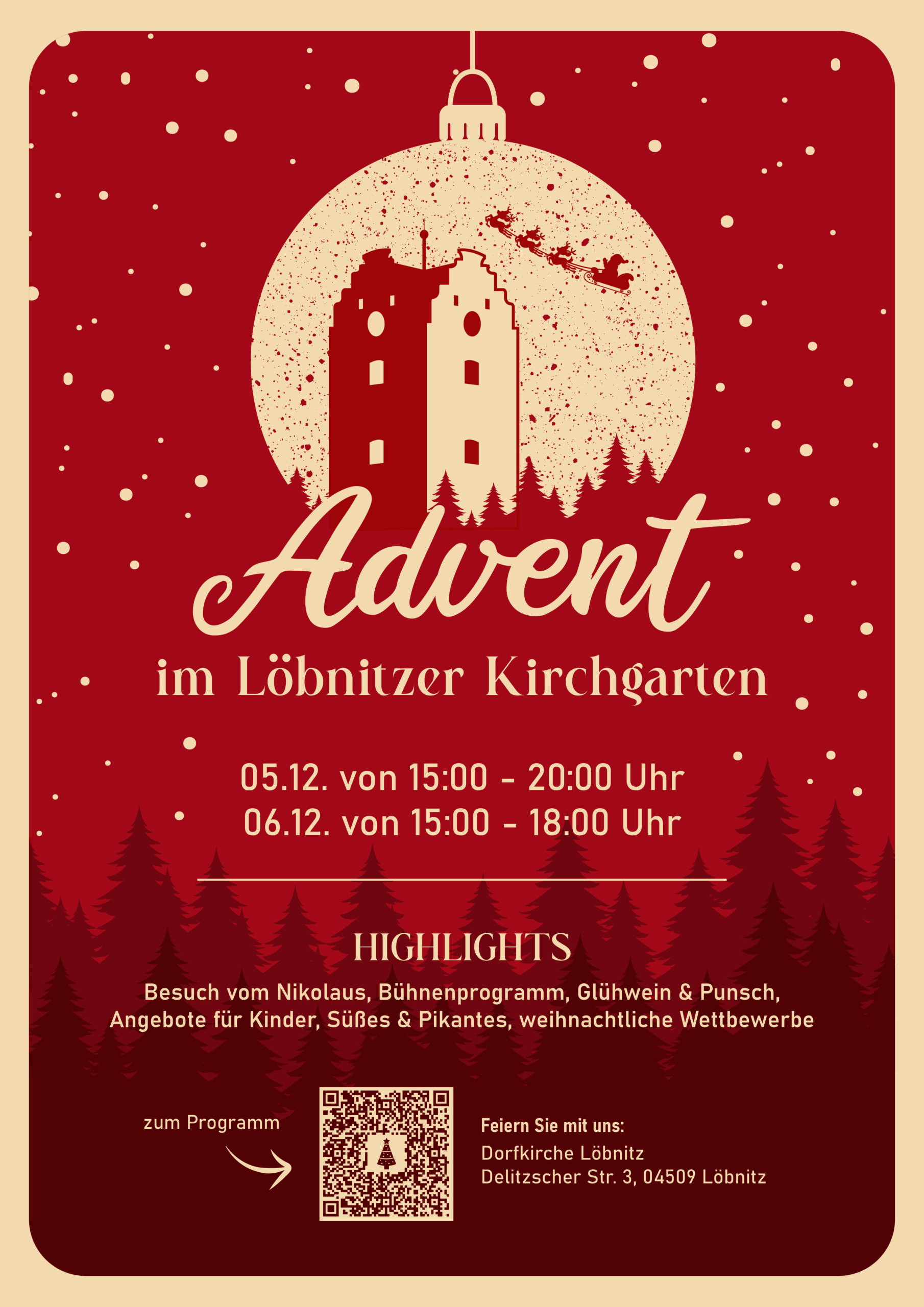 22. Löbnitzer Adventsmarkt im Kirchgarten “Ave von Schönfeld” 2026